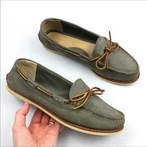 Frye Quincy Tie Leather Boat Shoes / Loafers
